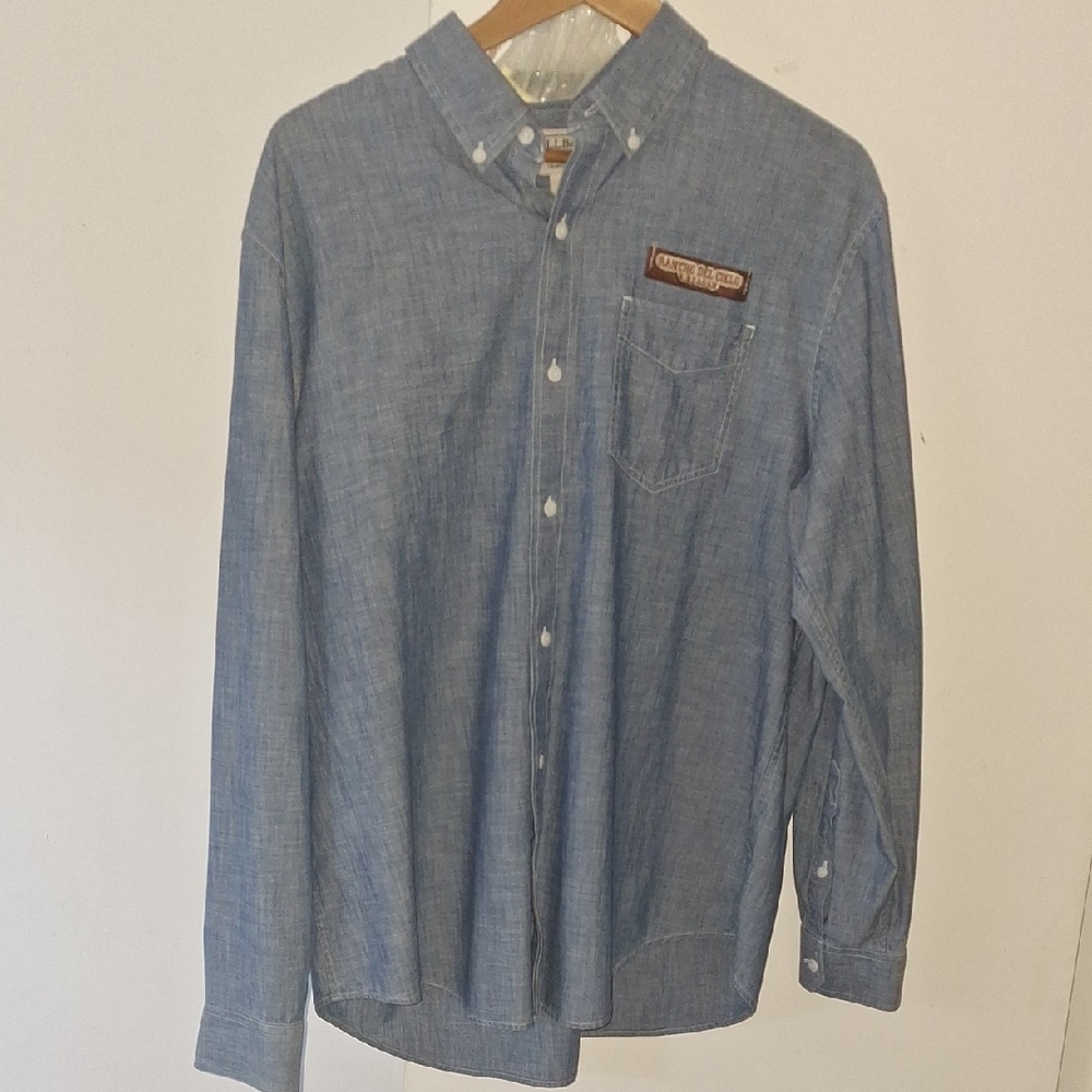 L.L. Bean Light Blue Casual Button-Down Shirt